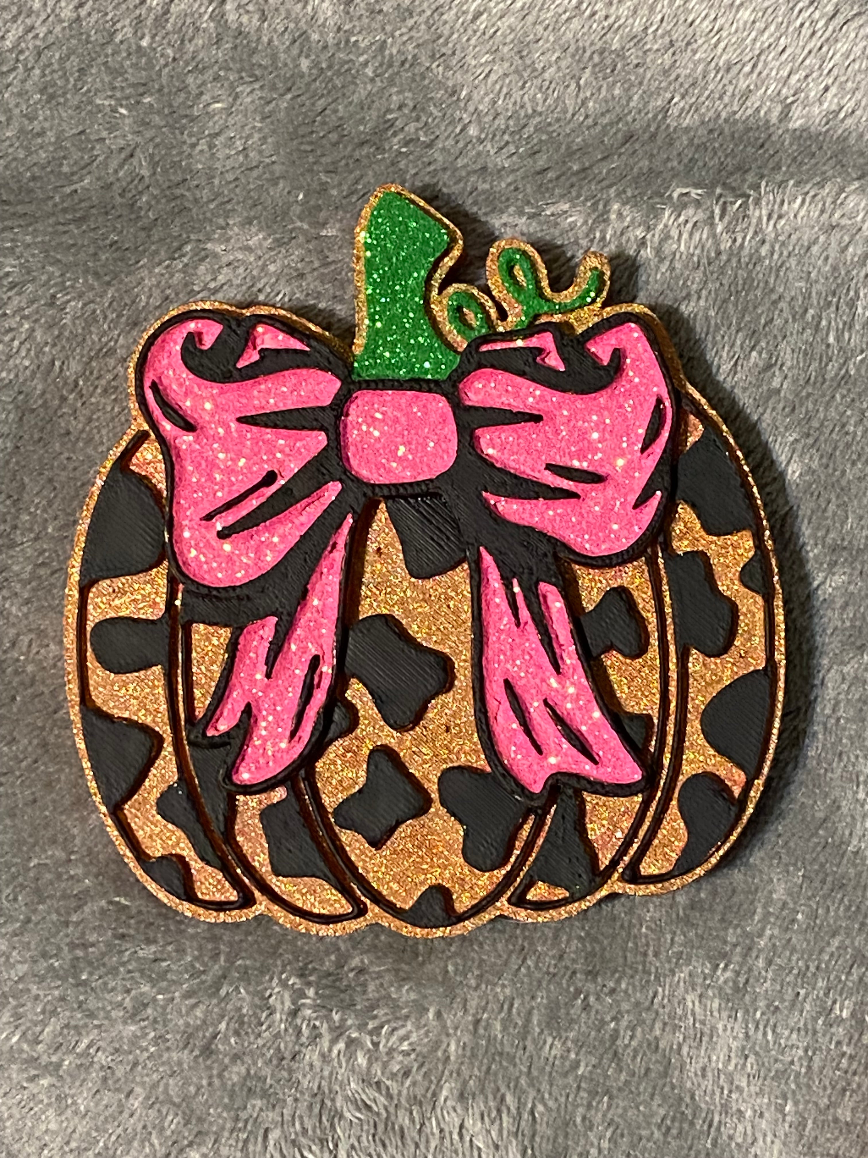 Pumpkin with Cowprint and Bow