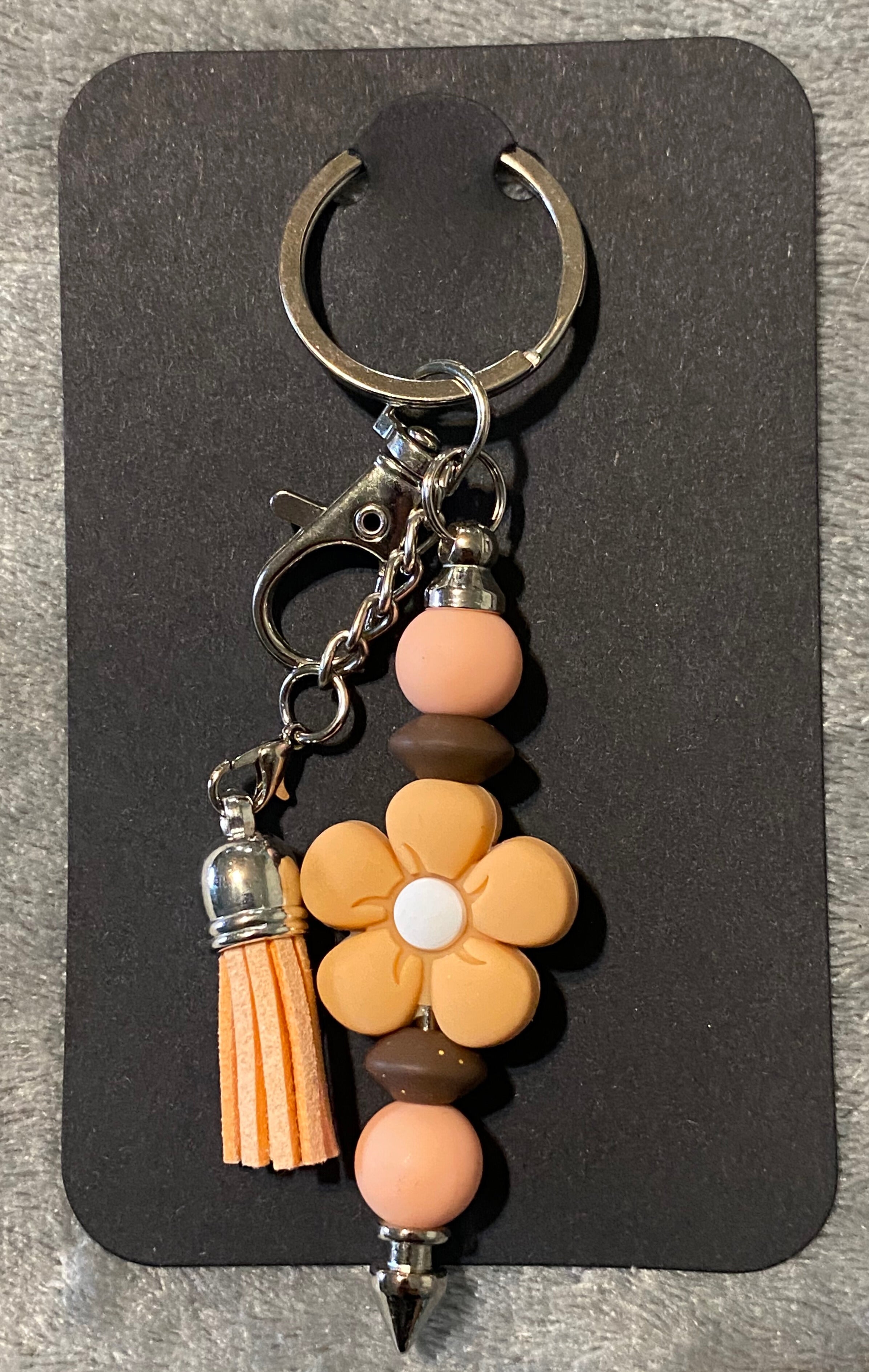 Beaded Bar Keychain